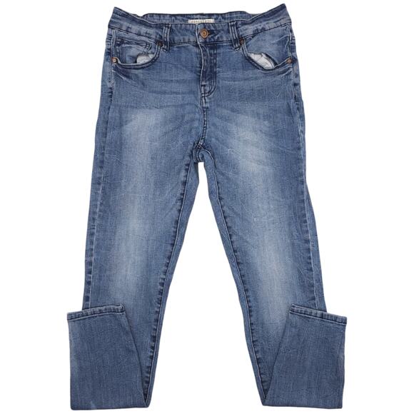 Forever 21 Jeans Womens 26 Skinny Mid Rise Medium Wash Blue - Picture 2 of 12